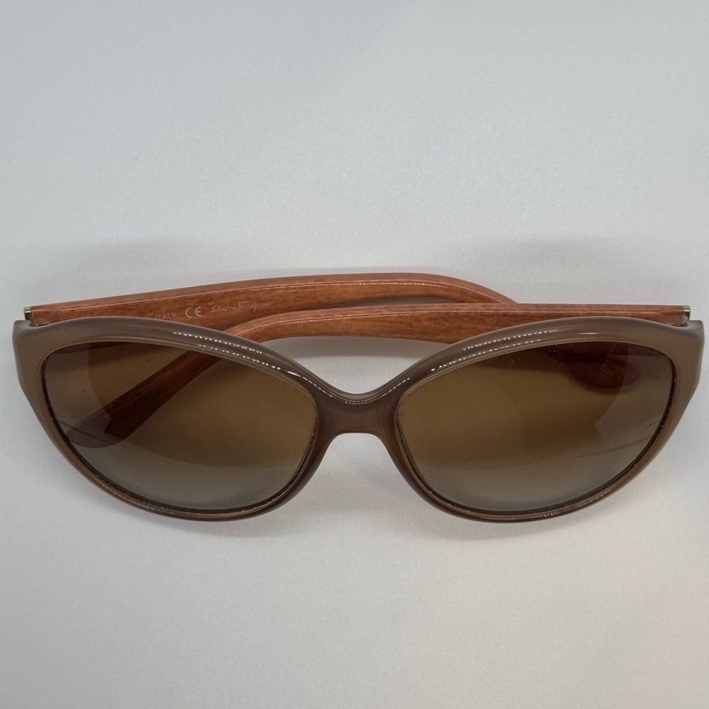 Salvatore Ferragamo Dark Brown Sunglasses - Picture 3 of 7